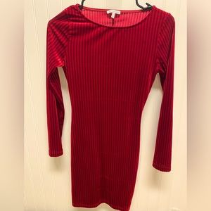 Red mini dress